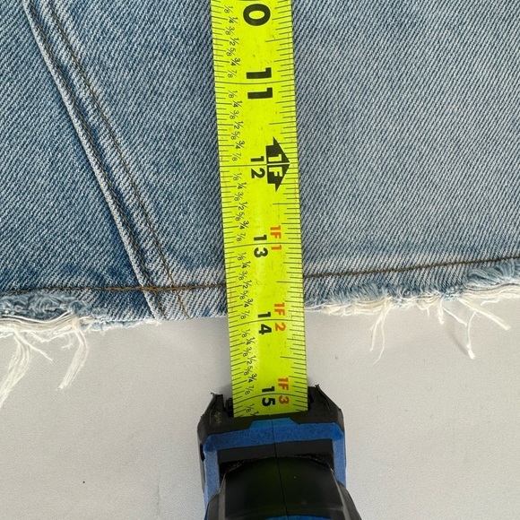 Madewell Button Fly Rigid Denim Jean Mini Skirt - Picture 10 of 14